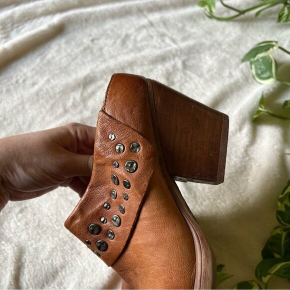 Sofft Studded Leather Heeled Mules - Picture 5 of 10